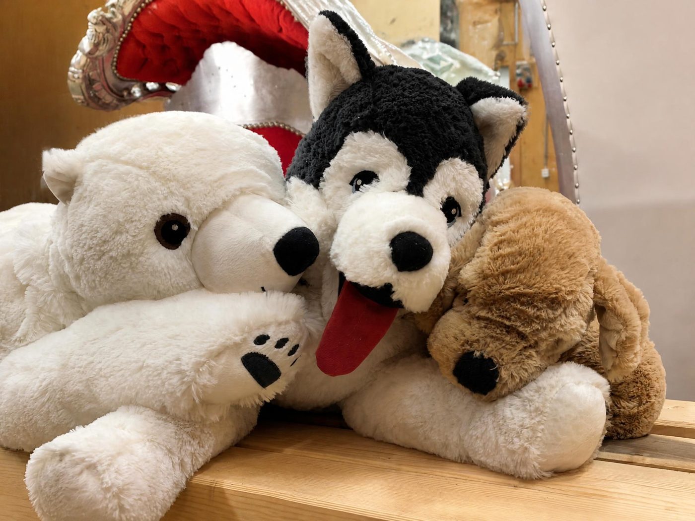 Diverses peluches pour décors