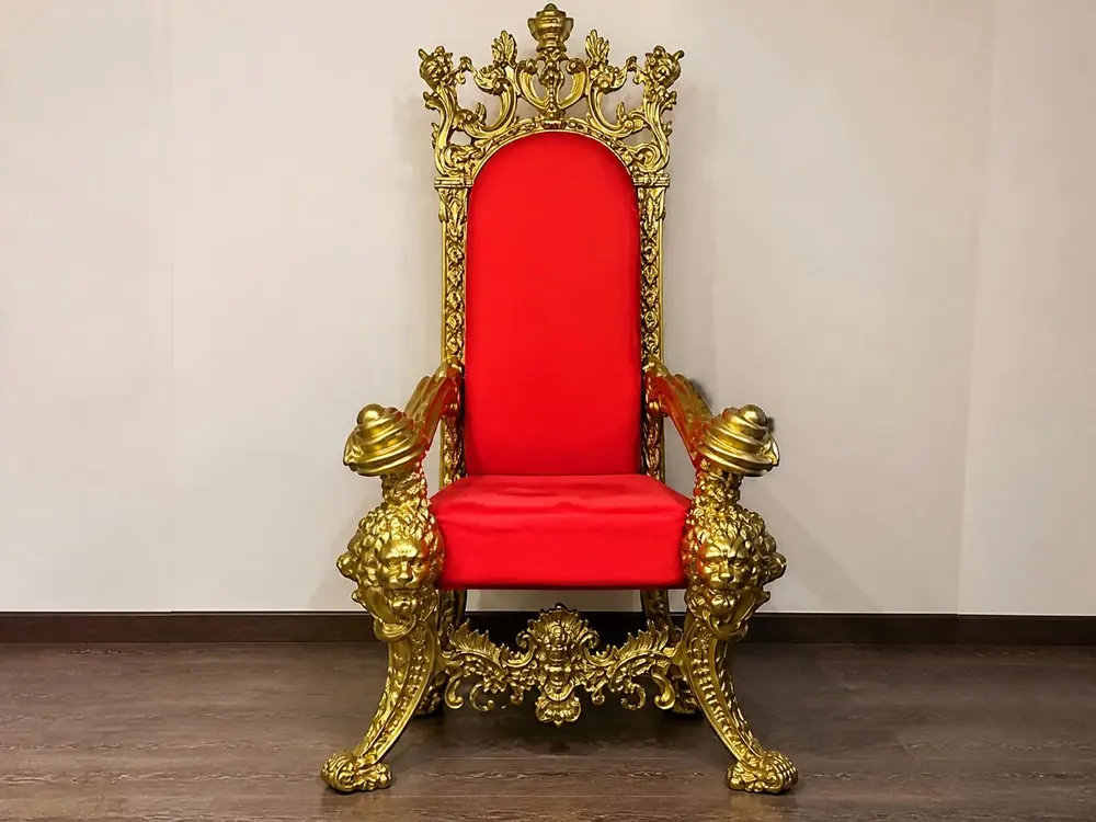 Décoration-Événement_Trône du Père Noël Rouge et Or2